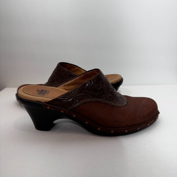 Sofft Women's Mules Studded Wedge Slip On Heels - Brown - 6M - Picture 1 of 12